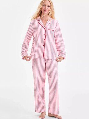 #1744 Charter Club Women's 2-Pc. Cotton Flannel Packaged Pajamas Set